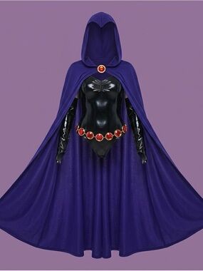 Trickz n Treatz x Dolls Kill - Empath Teen Hero Costume Wig Set - Raven Costume